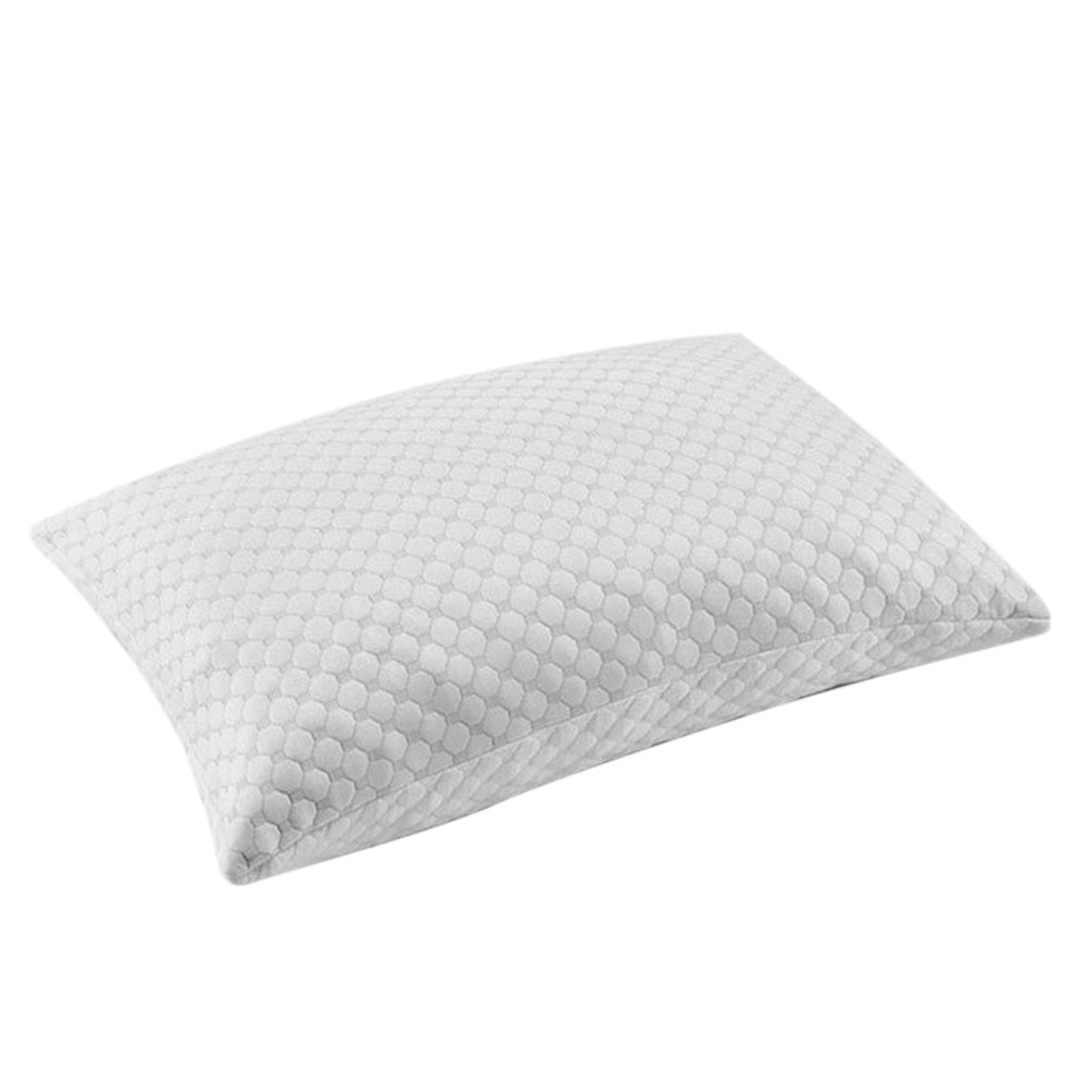 Shredded Memory Foam Pillows for Sleeping with Washable Cooling Cover White