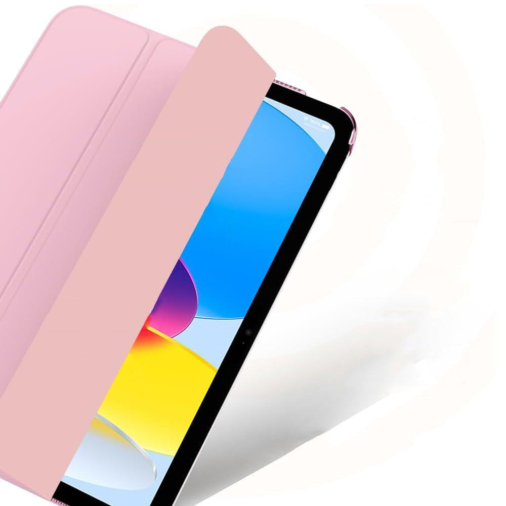 Compatible Case for iPad 10th 11th Gen A16 Tri-Fold Smart Cover Auto Wake Sleep-Pink