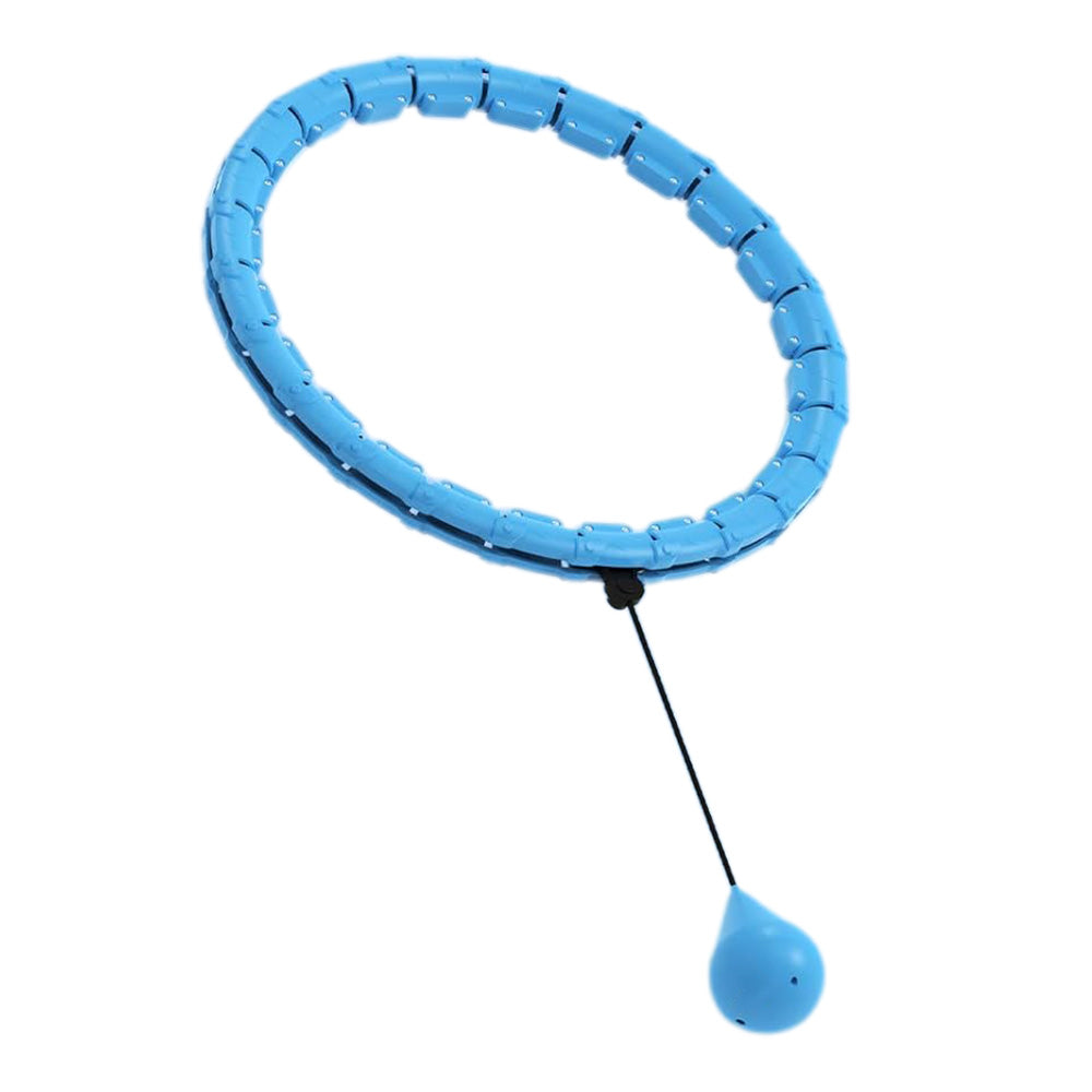 32 Section Weighted Hula Hoop with Massage Rollers-Blue