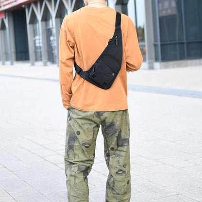 Chest Sling Bag Unisex Large Capacity-Black