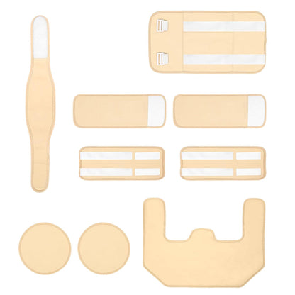 9PCS Reusable Castor Oil Pack Set ââ‚?Organic Cotton for Neck  Waist & More Beige