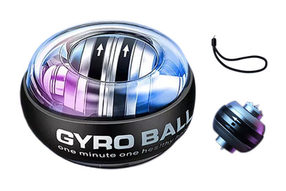 LED Wrist Ball Trainer Auto-Start Wrist Strengthener Gyroscopic Forearm Exerciser Gyro Ball for Strengthen Arms Muscles Wrist-Black