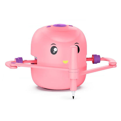 Interactive Educational Drawing Robot with 100 Cards Voice Interaction Learning Toy Pink