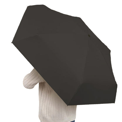 Mini Pocket Umbrella Anti-UV Sun Rain Windproof 6 Folding Umbrella - Black