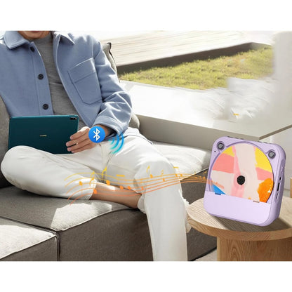 External Portable CD Player for Car with USB and AUX Port USB CD Player-Purple