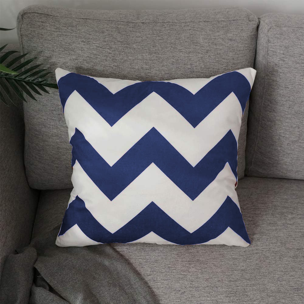 Set of 4Pcs Throw Pillow Cover Geometric Decorative Linen Cushion Pillowcases