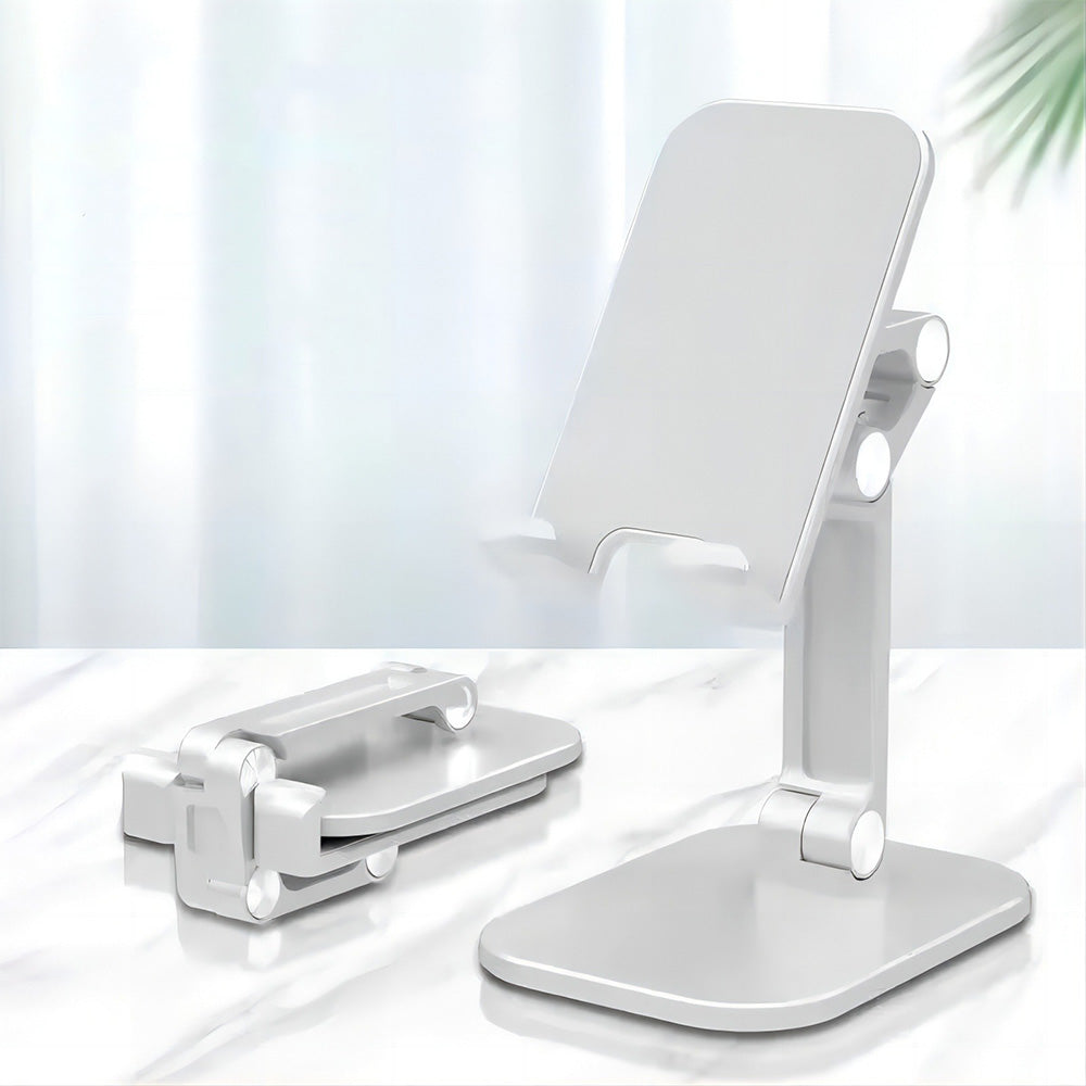 2 PCS Adjustable Phone Stand Holder Foldable Tablet Desktop Stand Portable Wide Compatibility White