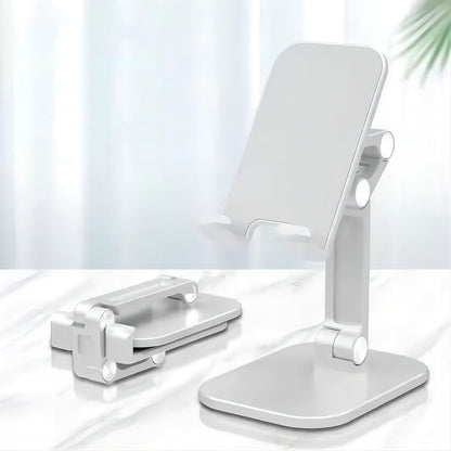 2 PCS Adjustable Phone Stand Holder Foldable Tablet Desktop Stand Portable Wide Compatibility White