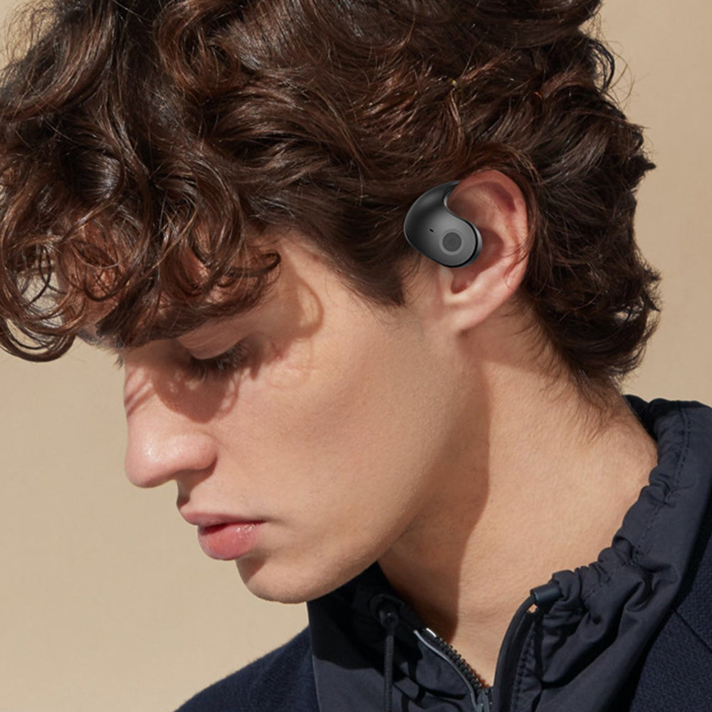 Open Ear Headphones Wireless Bluetooth Earbuds Sport Earphone Black