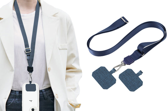 2Pcs Universal Phone Lanyard Adjustable Crossbody Cell Phone Strap-Dark Blue