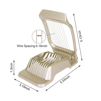 Aluminum Alloy Egg Slicer for Hard Boiled Eggs Strawberry Slicer for Sandwiches-Gold