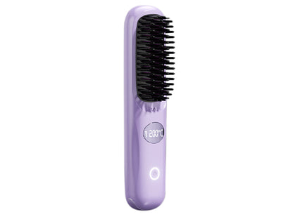 Hair Straightening Brush USB Rechargeable with LED Screen