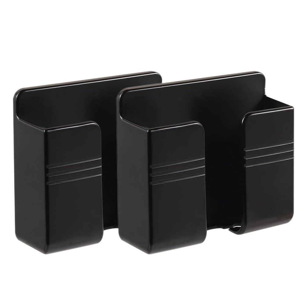 2 Pack Wall Mount Phone Holder with Peel and Stick -Black