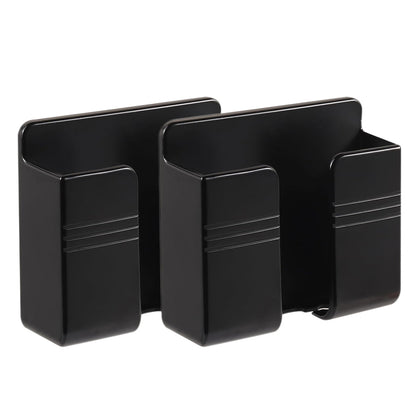 2 Pack Wall Mount Phone Holder with Peel and Stick -Black