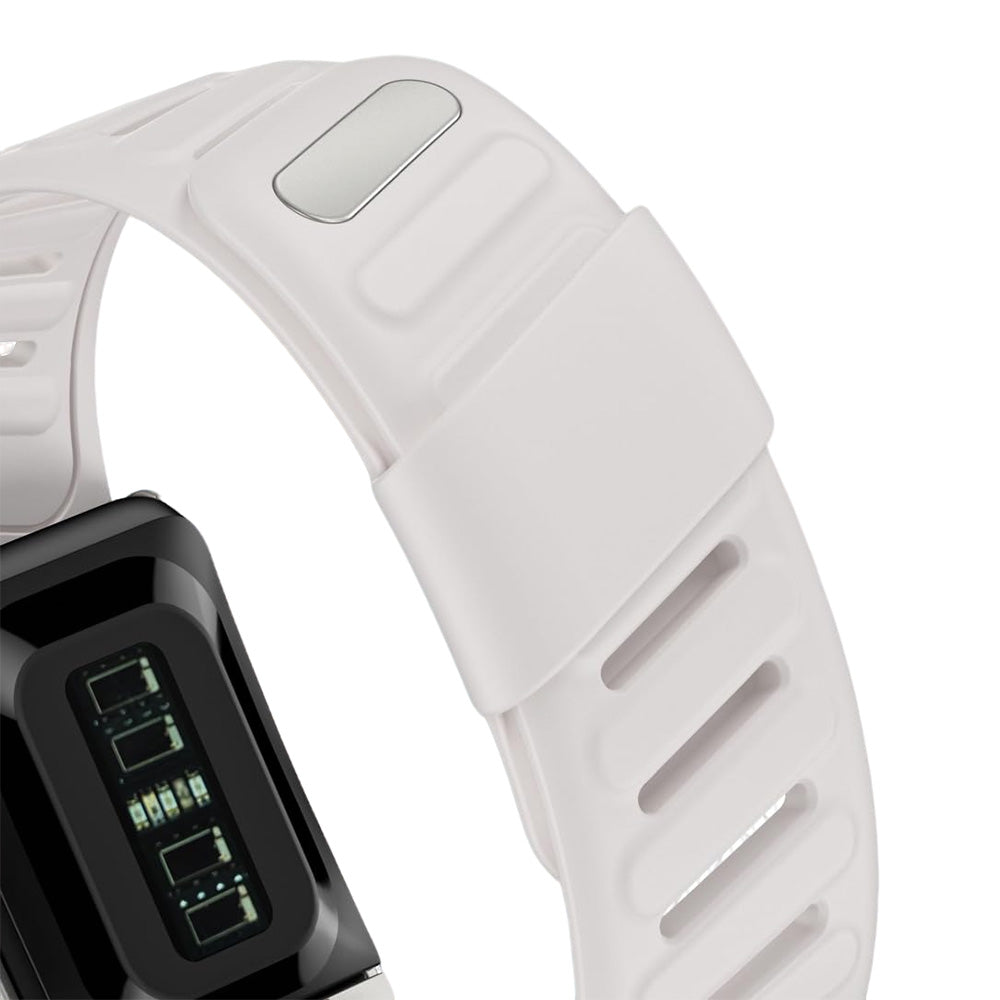 Silicone Sport Band for Whoop 5.0 Waterproof Replacement Wrist Strap White