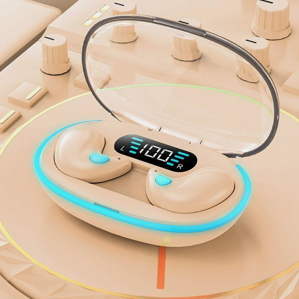 Wireless Bluetooth Sleep Earbuds Invisible Earplugs with Charging Case Skin Color