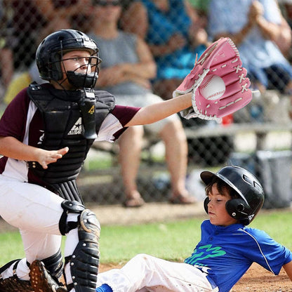 1X Baseball Glove Softball Training Mitt Left Hand Gloves for Children Adult Pink
