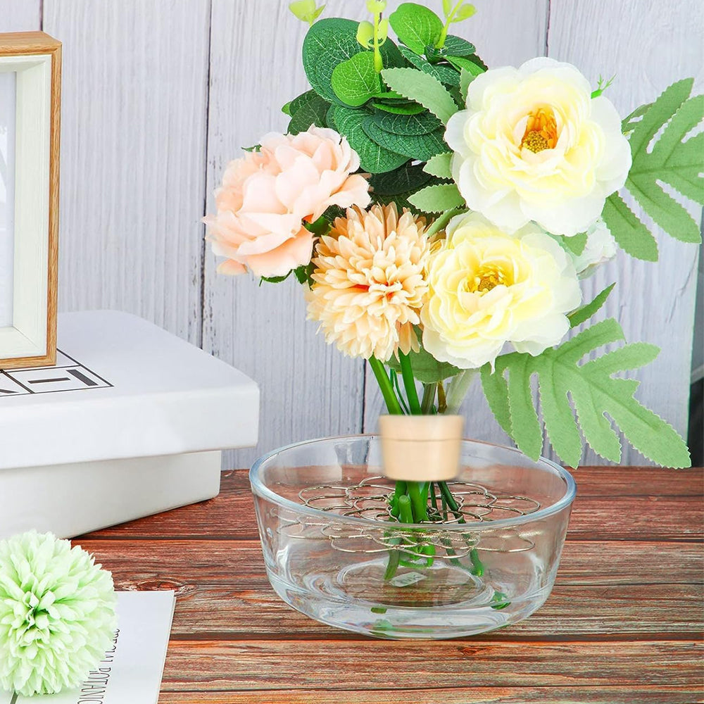 Spiral Flower Stem Holder Spiral Ikebana Stem Holder for Vases DIY Bouquet Twister Flower Arrangement Holder Yellow