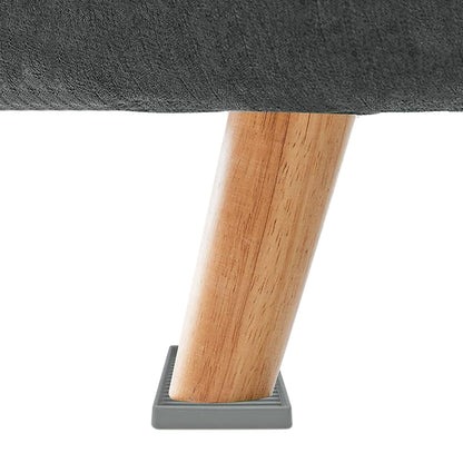 8 Piece Rubber Furniture Leg Floor Protectors - Grey