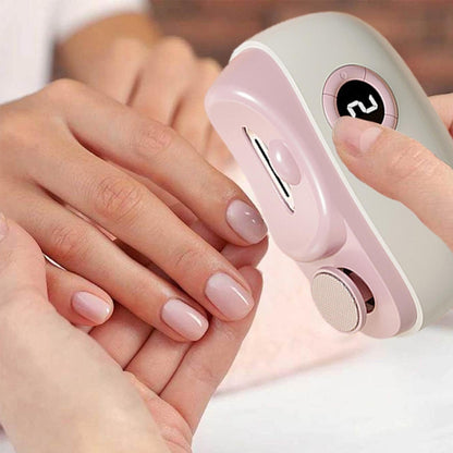 2-in-1 Electric Nail Clipper Trimmer 3 Speed Electric Toenail Clippers - Pink