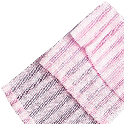 2 PCS Extra Long Exfoliating Back Scrubber Adult Bath Washcloth for Smooth Skin Pink