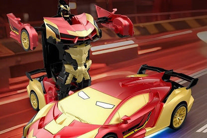 Transform Remote Control Cars Cyber Truck Remote Control Car with Light Effect-Steel?Hero