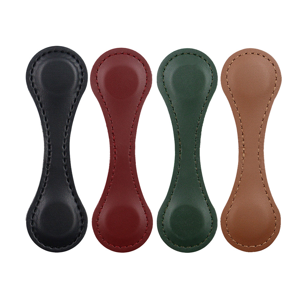 4Pcs Dual-side Magnetic Bookmark PU Leather Bookmark