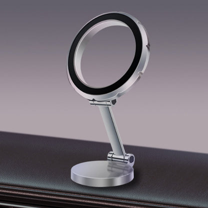Magnetic Car Phone Holder Rotating Magnet Mount Mobile Cell Phone Stand Dash Fit Silver