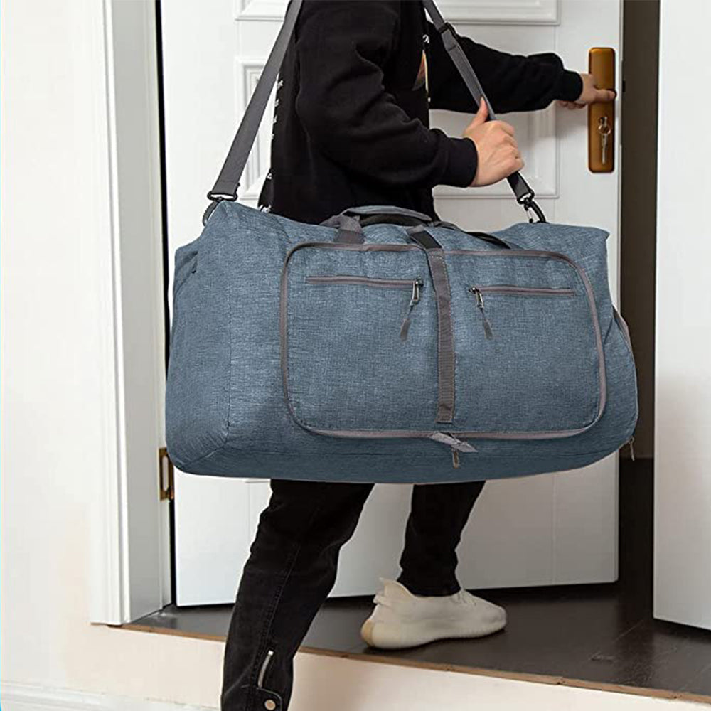 Travel Duffle Bag for Men Foldable Travel Duffel Bag -Blue