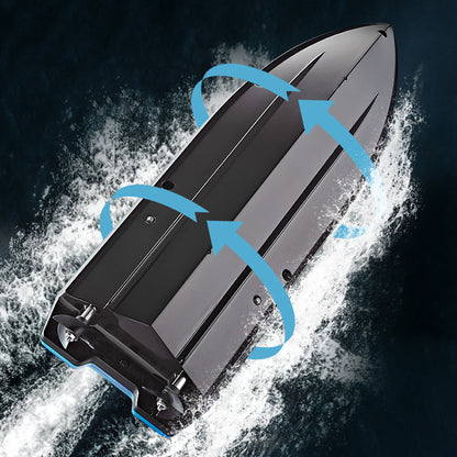 Remote Control Boat with Color LED Lights for Pool Lake - Blue