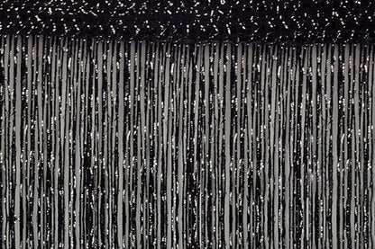 Shimmer Tassel String Door and Window Divider Curtain - Black