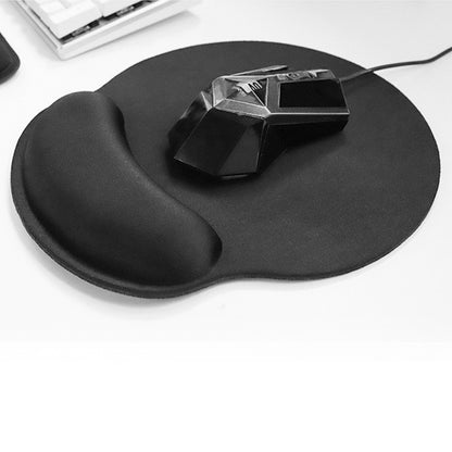 3Pcs Gaming Mouse Pad Mouse Pad with Wrist Rest Circle Curved Ergonomic Mousepad-Black