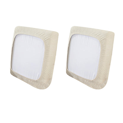 2Pcs Stretch Sofa Cushion Cover Lounge Sofa Seat Slipcover Protector Couch Cover Cream