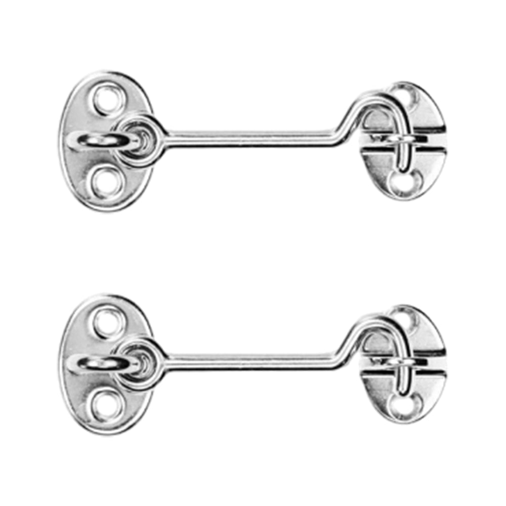 2Pcs Set Window Barn Door Latch Cabin Hook and Eye Brass Gate Shed Lock