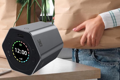 Cube Timer Rotating Timer with Vibration Adjustable Volume Countdown-Grey