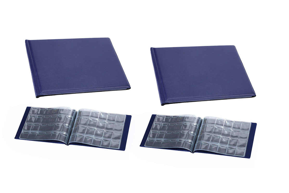 2Pcs 240 Coin Storage Collecting Holder Album Pockets Handy Souvenir Money Penny Book-Blue