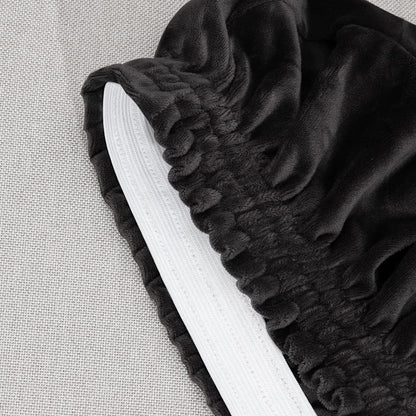 5-Seat Corner Sofa Cover Anti Slip Covers Recliner Corner Sofa Protector Black