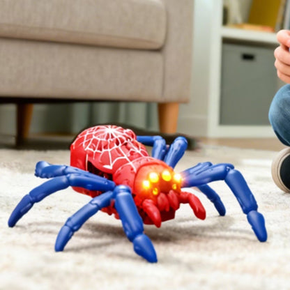 360 Degree Rotating Remote Control Wall Climbing Spider Toy - Red