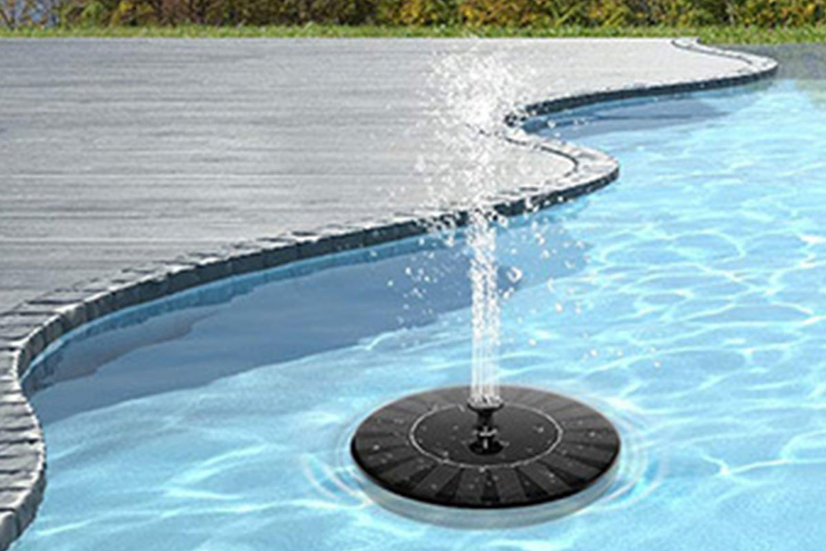 2Pcs Solar Bird Bath Fountain Pump with 6 Replacement Nozzles