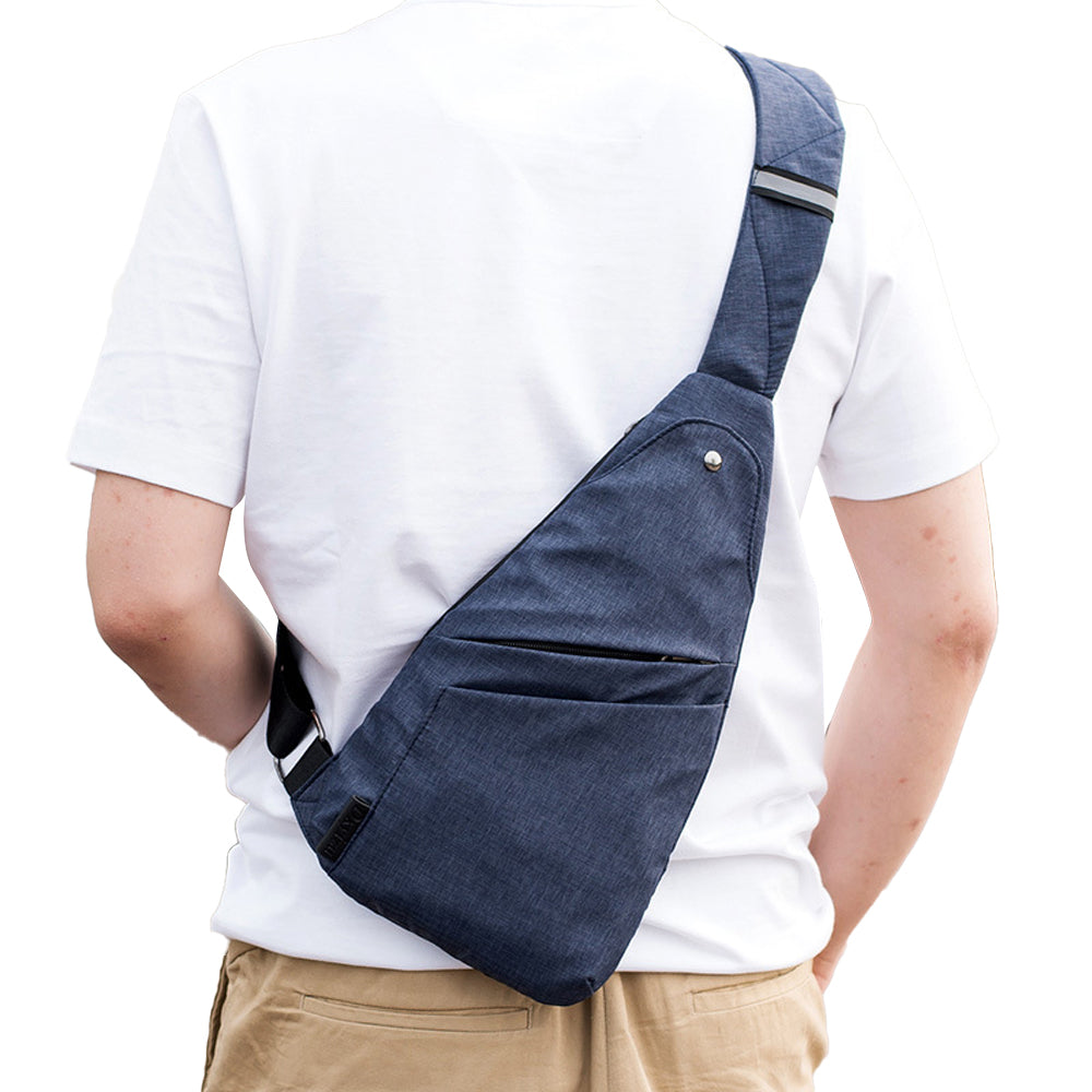 Anti-theft Chest Pack Crossbody Shoulder Bag Sling Chest Bag for Travel Sports Blue