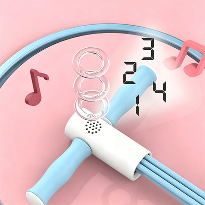 Smart Counting Voice Pedal Resistance Band 6 Tubes for Home Gym-Blue