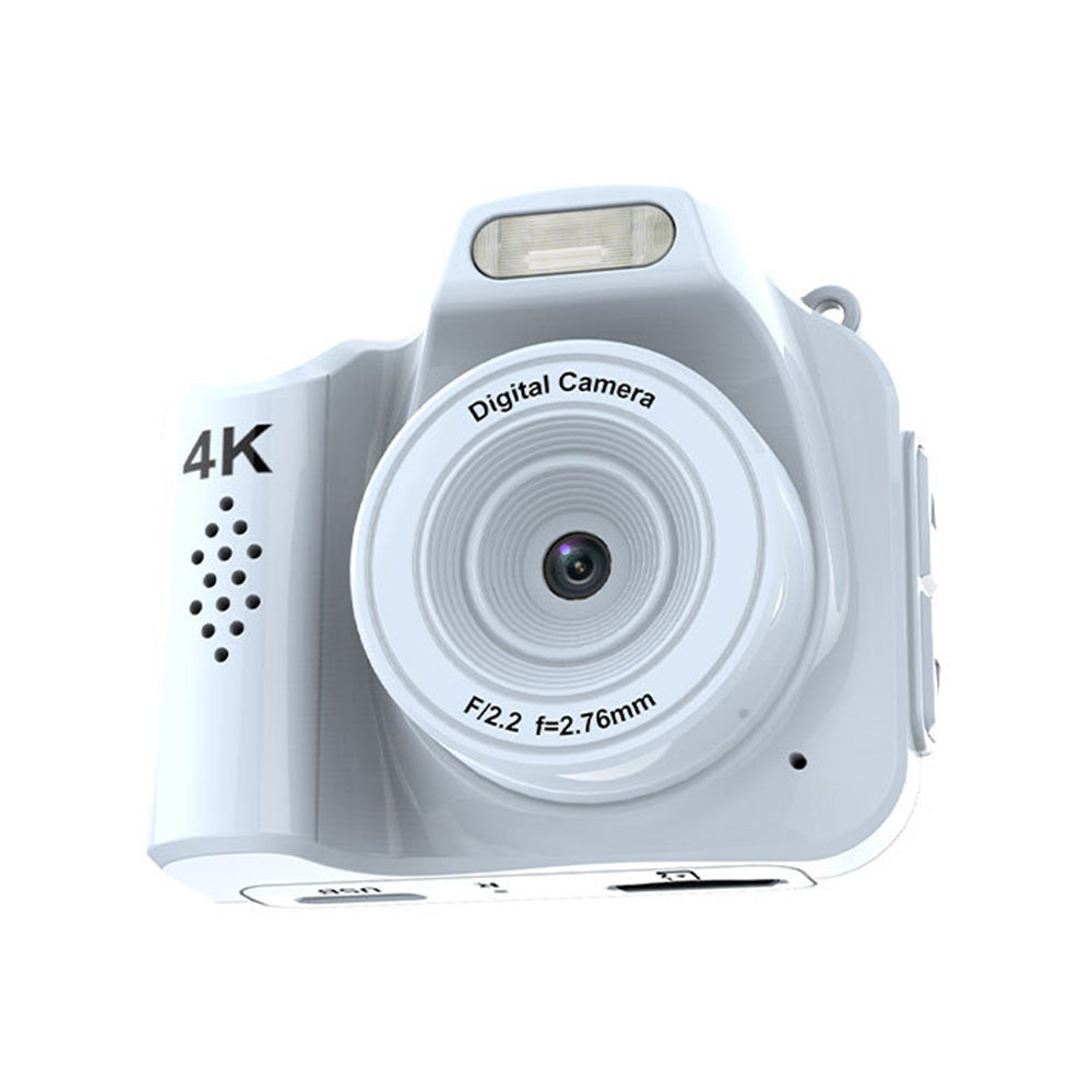 Mini Keychain Camera 4K Digital Camera Pocket-Sized Camera for Birthdays Gifts -White