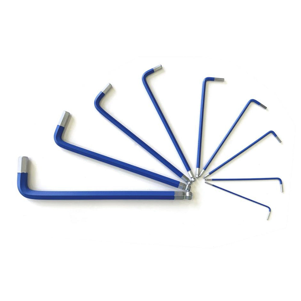 18Pcs Long Arm Ball End Hex Key with CRV Steel for Car Motorcycle Repair-Blue