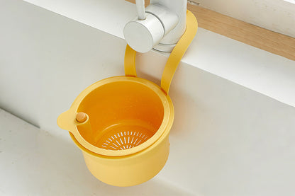 Sink Strainer Basket Faucet Hanging Kitchen Sink Stopper for Fruit Vegetable-Yellow