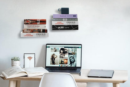 Wall Mounted Invisible Floating Bookshelf Book Display White