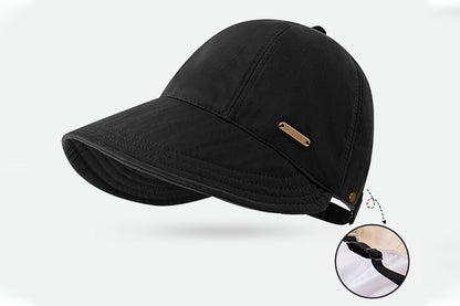 Wide Brim Quick Dry Foldable Sun Hat - Black