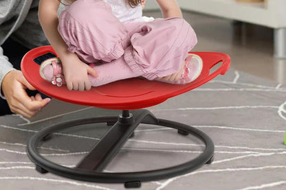 Balance Training Spin Chair for Autistic Little Ones Sensory Spinning Chair 100kg Weight -Red