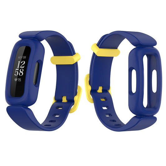 2Pcs For Fitbit Ace 3 Replacement Wristband Kids Silicone Watch Straps Dark Blue