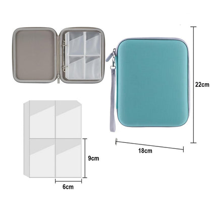 Card Case for Yoto Cards 80 Pockets Folder with Zipper for Yoto Player and Mini-Blue