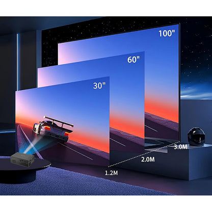 1080P Mini Projector Full HD Portable Video Projector Home Theater Movie-Black